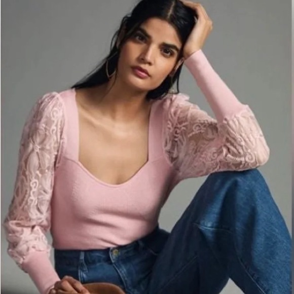 Anthropologie Sweaters - NWT Pink Anthropologie Sweater 2x